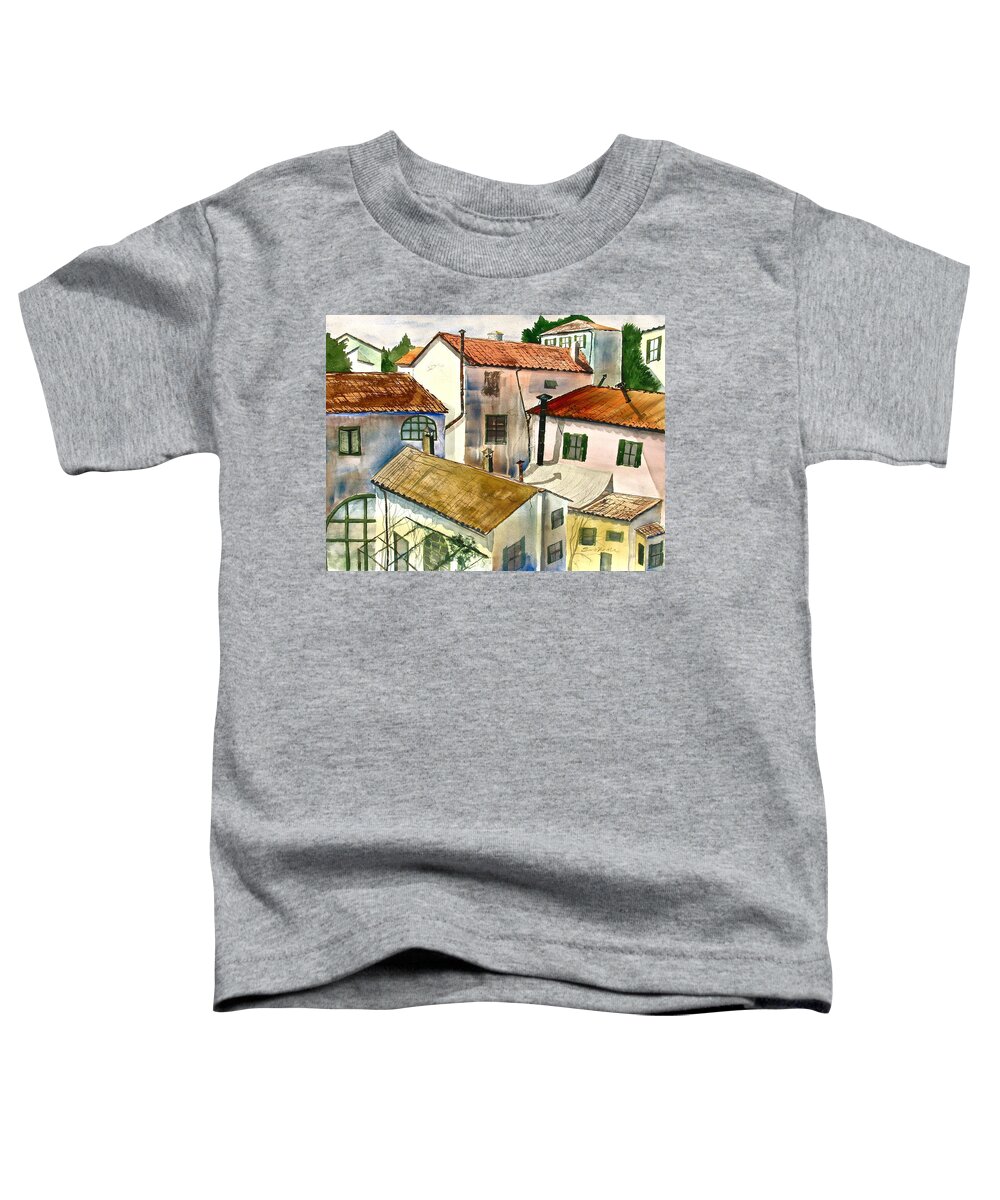 Florence Toddler T-Shirt featuring the painting Florentina Sonetina by Frank SantAgata