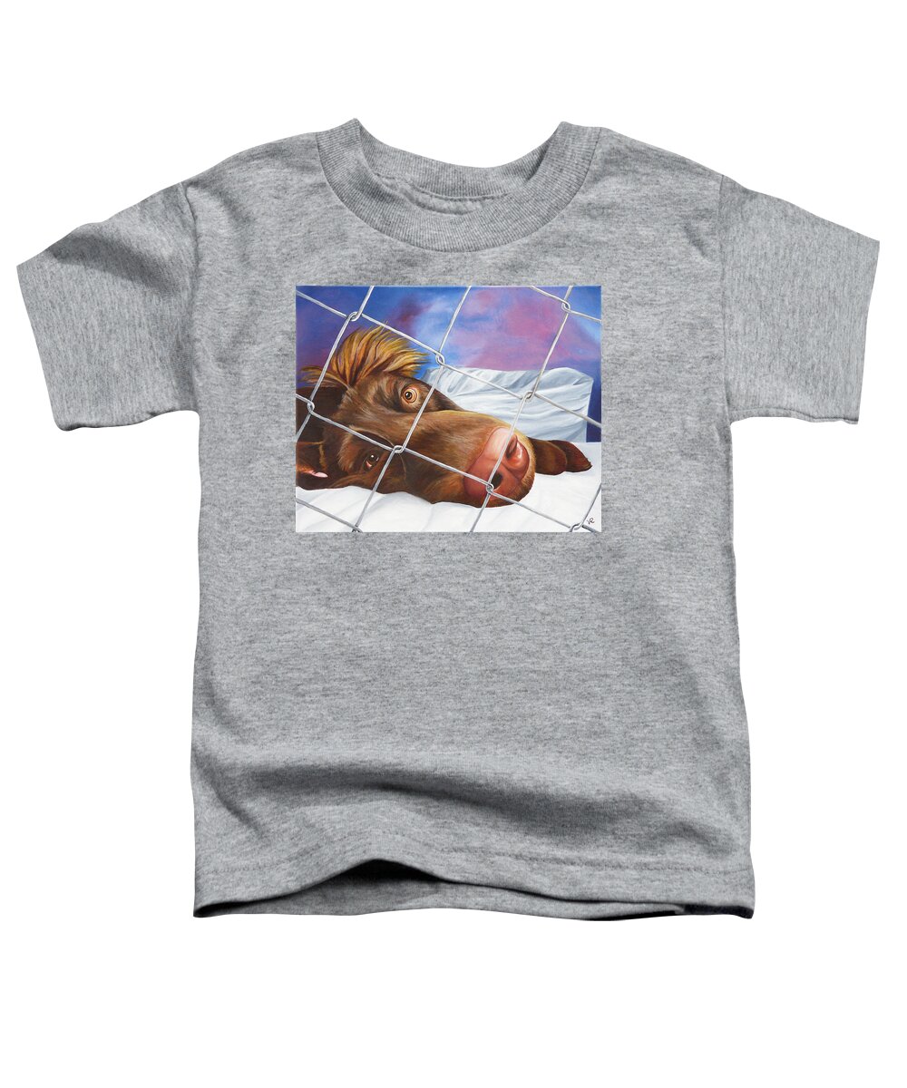Pets Toddler T-Shirt featuring the painting Help Release Me V by Vic Ritchey