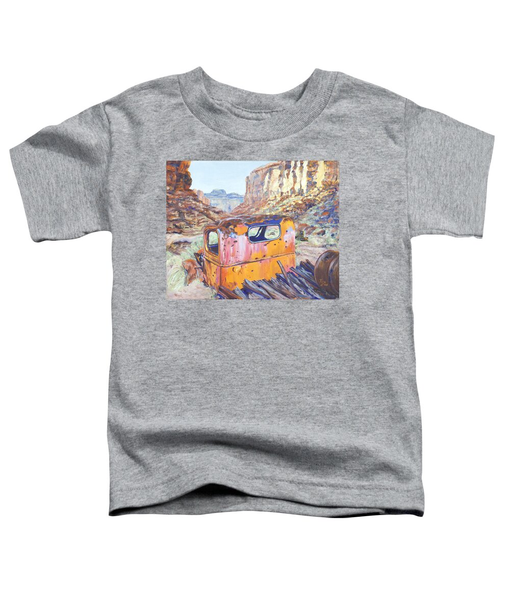 Truck Toddler T-Shirt featuring the painting Hey Joe Relic by Page Holland