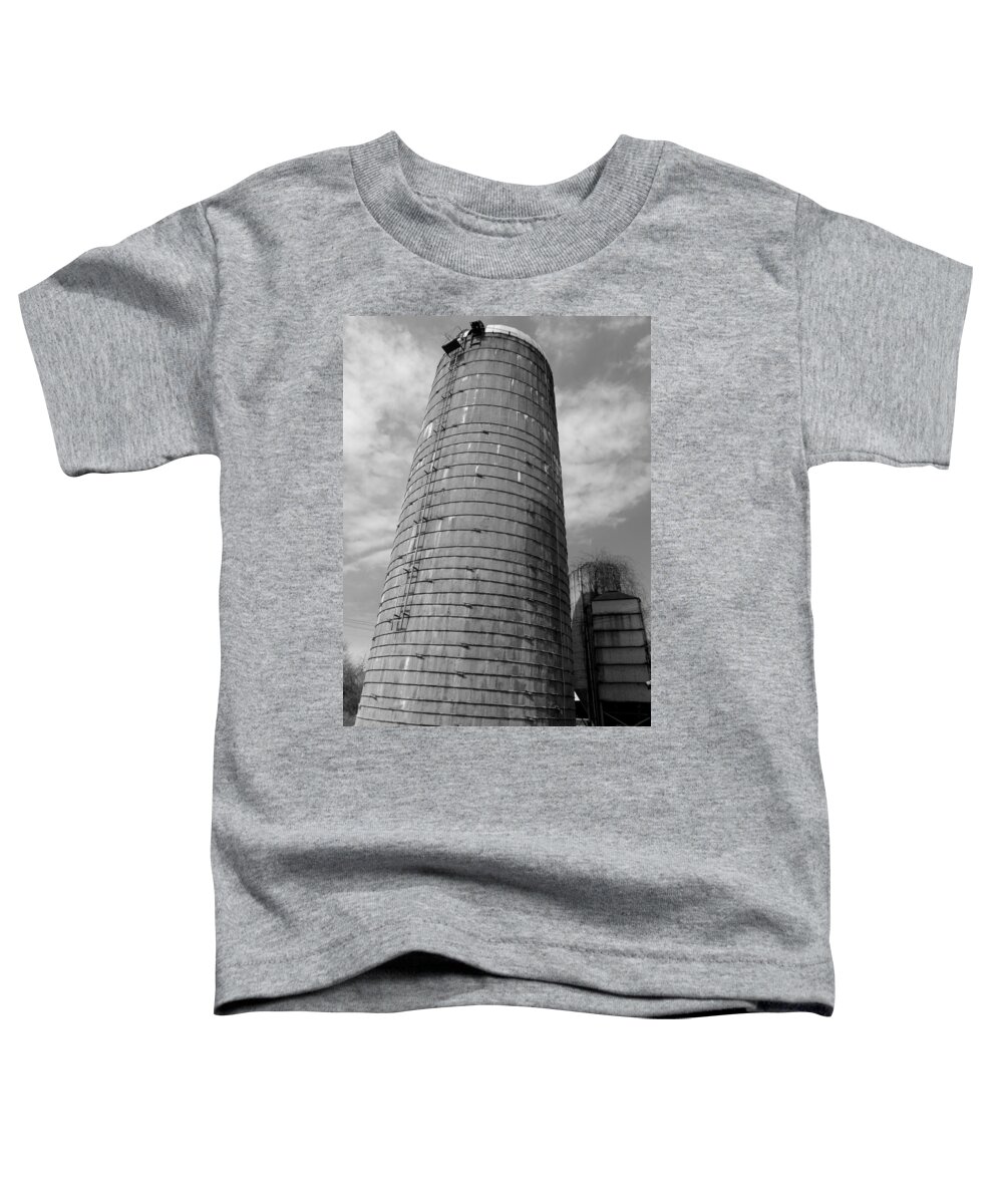 Farm Landscape Toddler T-Shirt featuring the photograph high in the sky Silo by Kim Galluzzo