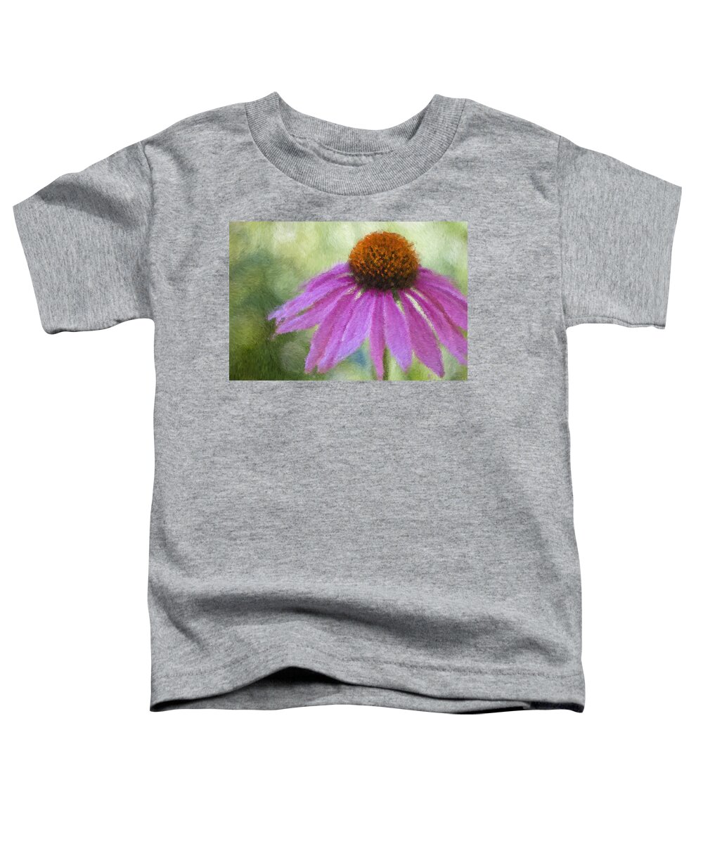 Coneflower Toddler T-Shirt featuring the photograph Impressionist Coneflower by Heidi Smith