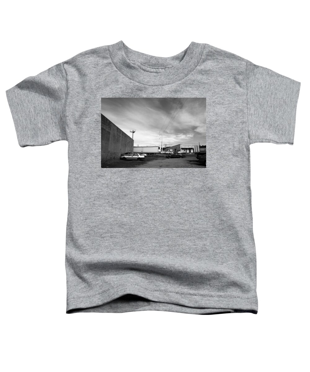 Sky Toddler T-Shirt featuring the photograph Industry and Beauty by Kathleen Grace