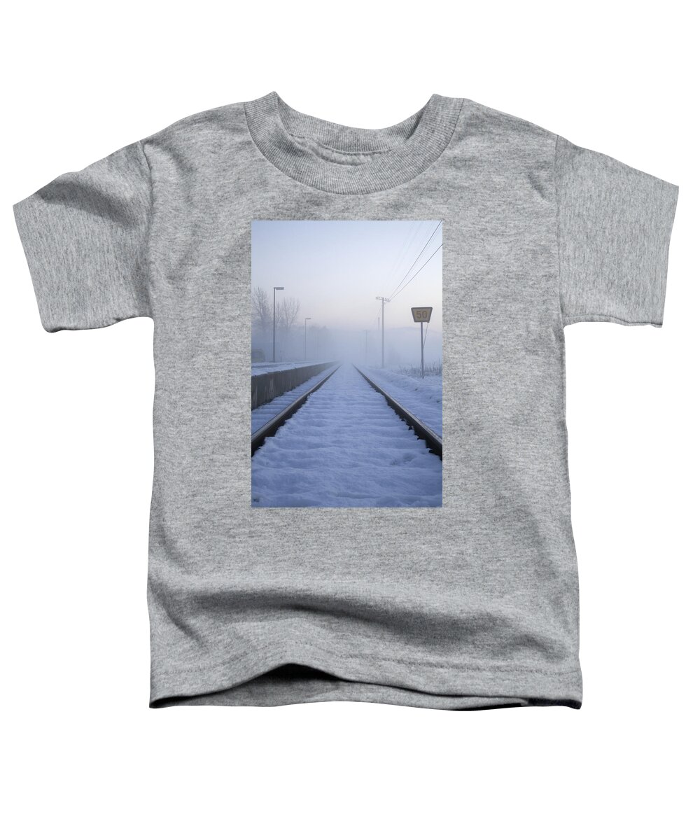 Railway Toddler T-Shirt featuring the photograph Into the mist by Ian Middleton