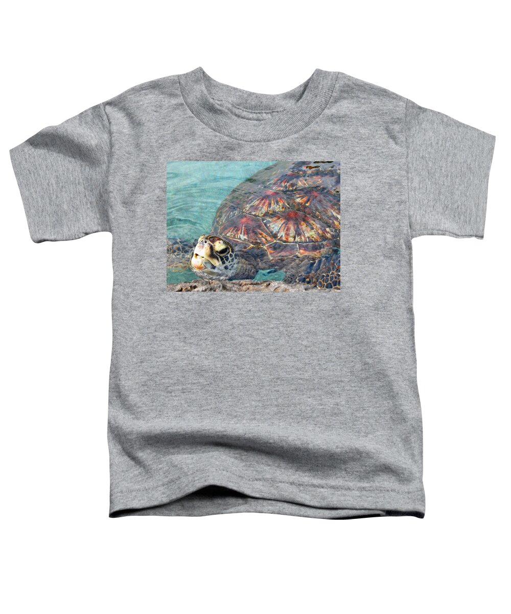 Turtles Toddler T-Shirt featuring the photograph Just Saying Hello by Lynn Bauer