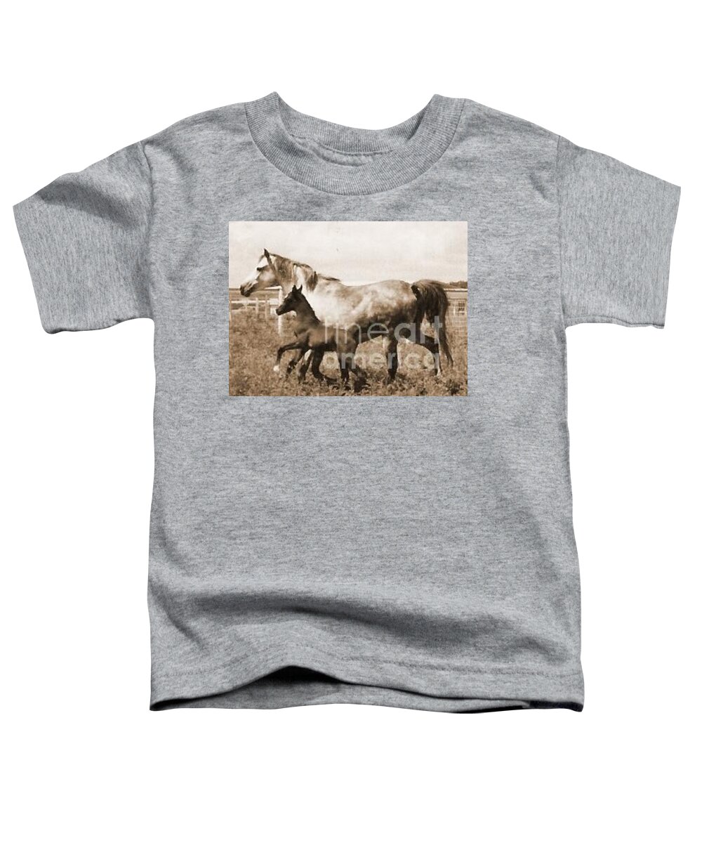 Mare Toddler T-Shirt featuring the photograph Mare and Foal by Vonda Lawson-Rosa