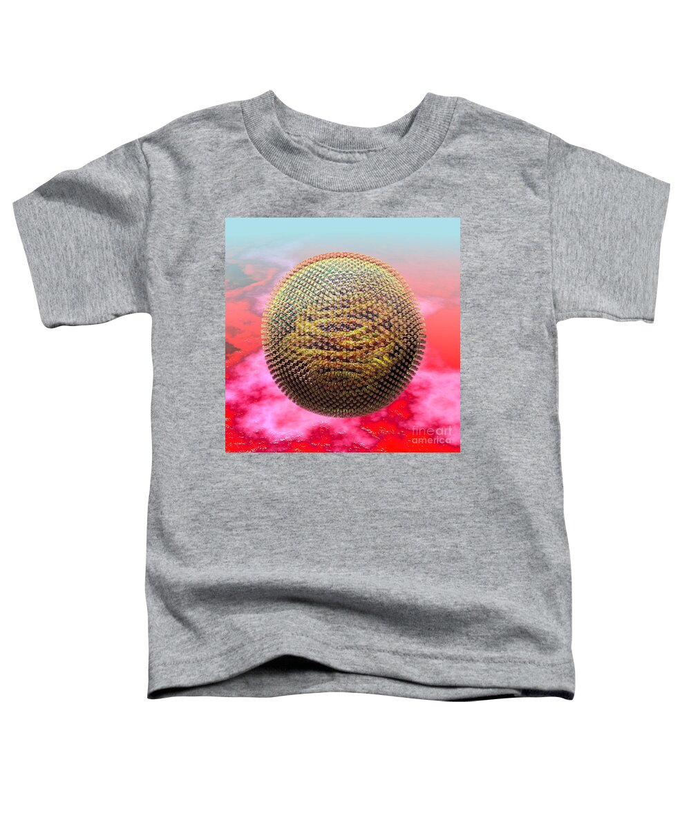 Biological Toddler T-Shirt featuring the digital art Measles Virus by Russell Kightley