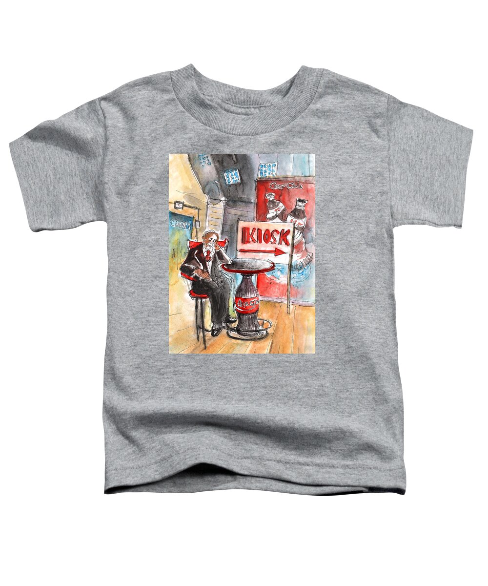Travel Sketch Toddler T-Shirt featuring the painting Old and Lonely in Cyprus 03 by Miki De Goodaboom
