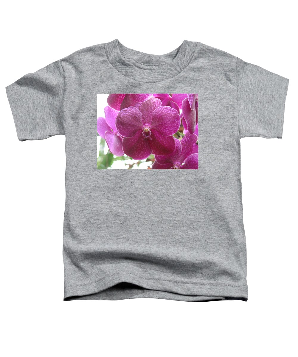 Orchid Toddler T-Shirt featuring the photograph Orchid Cluster by Charles and Melisa Morrison