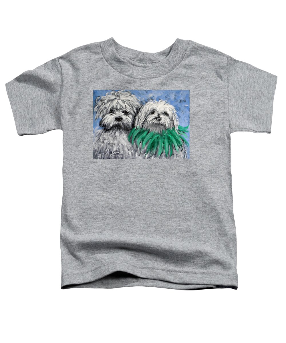 Puppies Toddler T-Shirt featuring the painting Parade Pups by Jeanette Jarmon