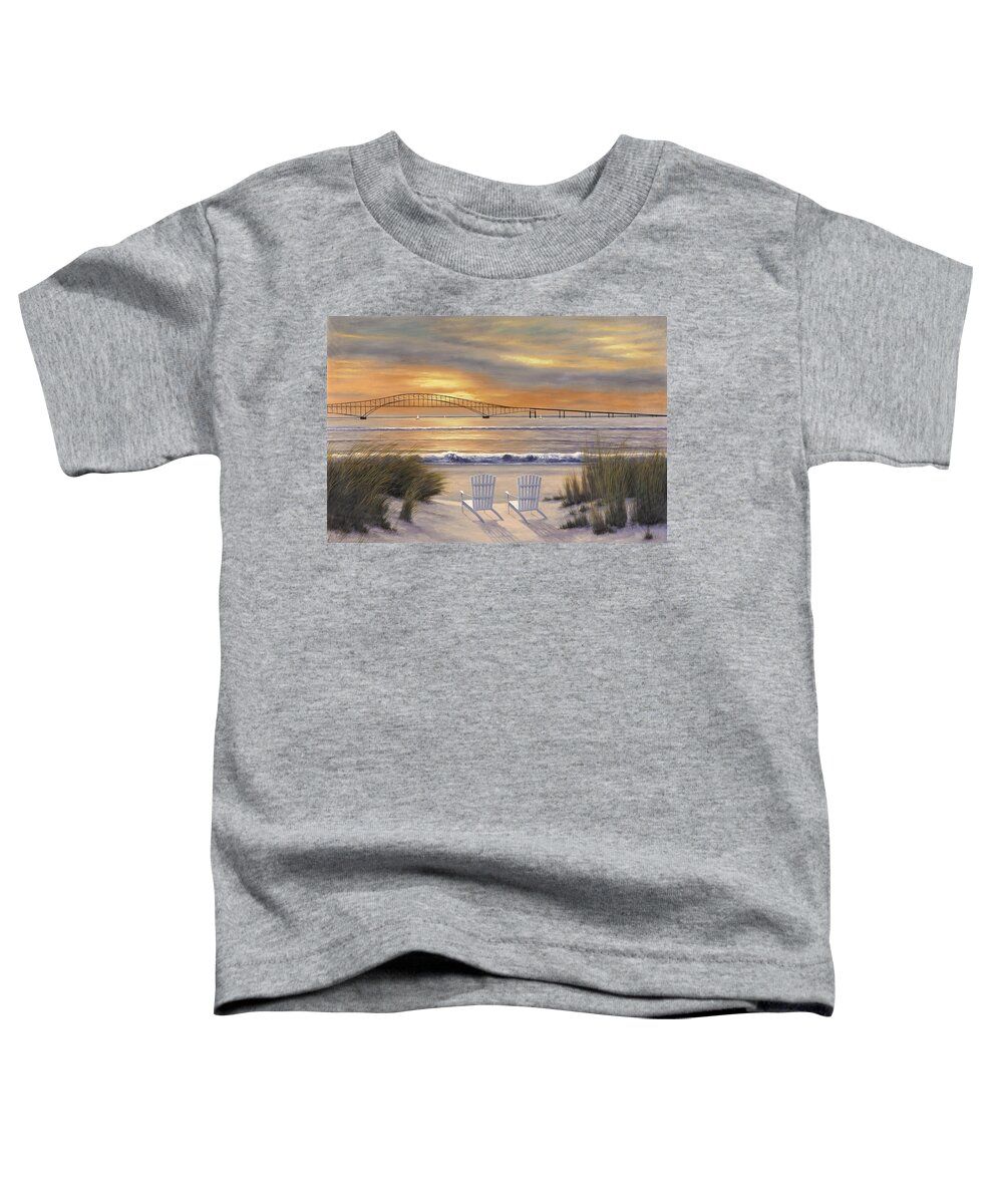 Bridge Toddler T-Shirt featuring the painting Paradise Dreams by Diane Romanello