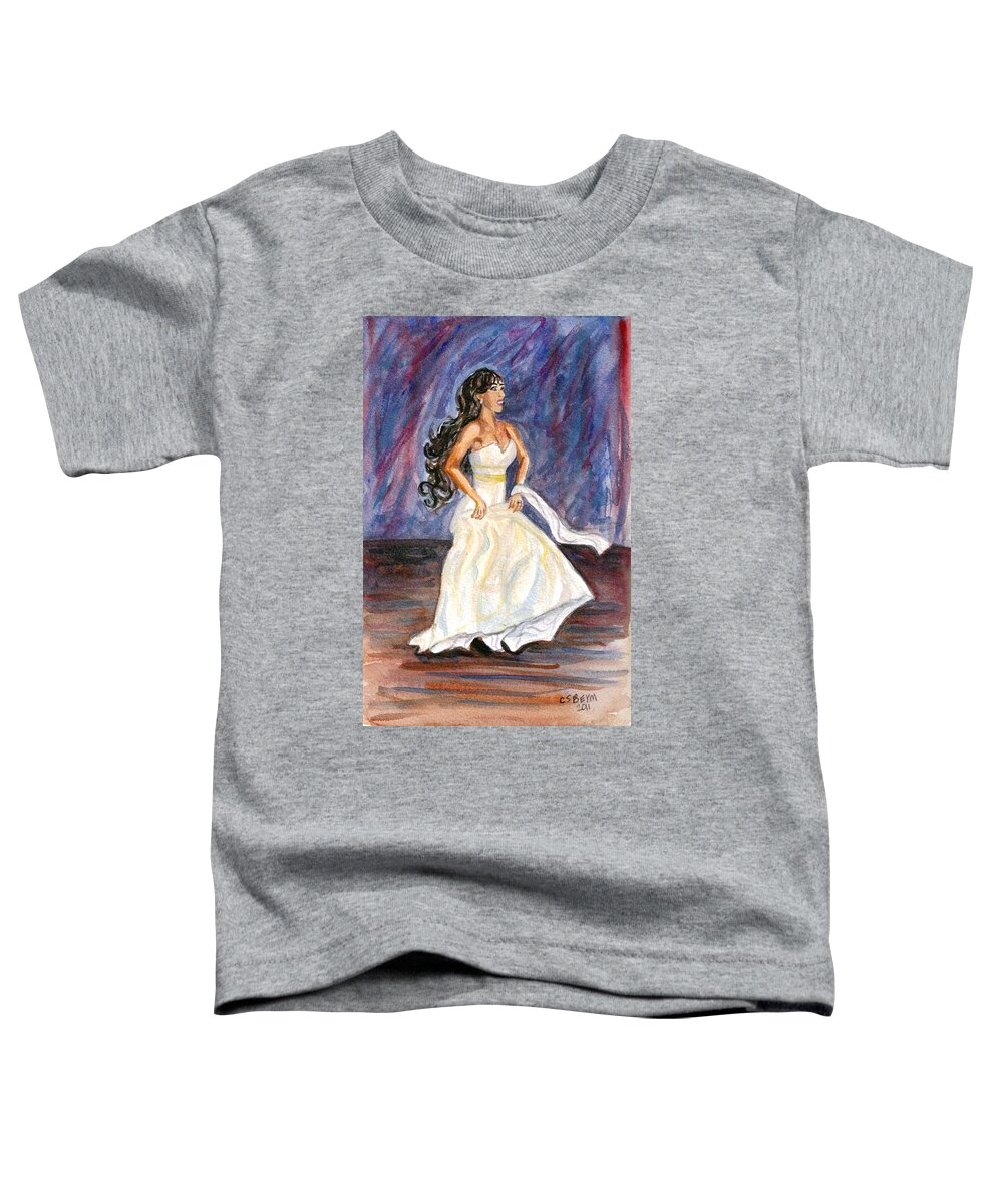 Dancing Bride Toddler T-Shirt featuring the painting Rachel by Clara Sue Beym