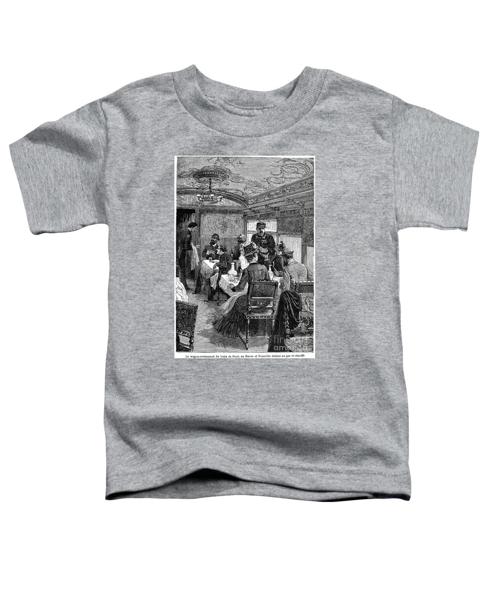 1880s Toddler T-Shirt featuring the photograph Railroad: Dining Car, 1880 by Granger