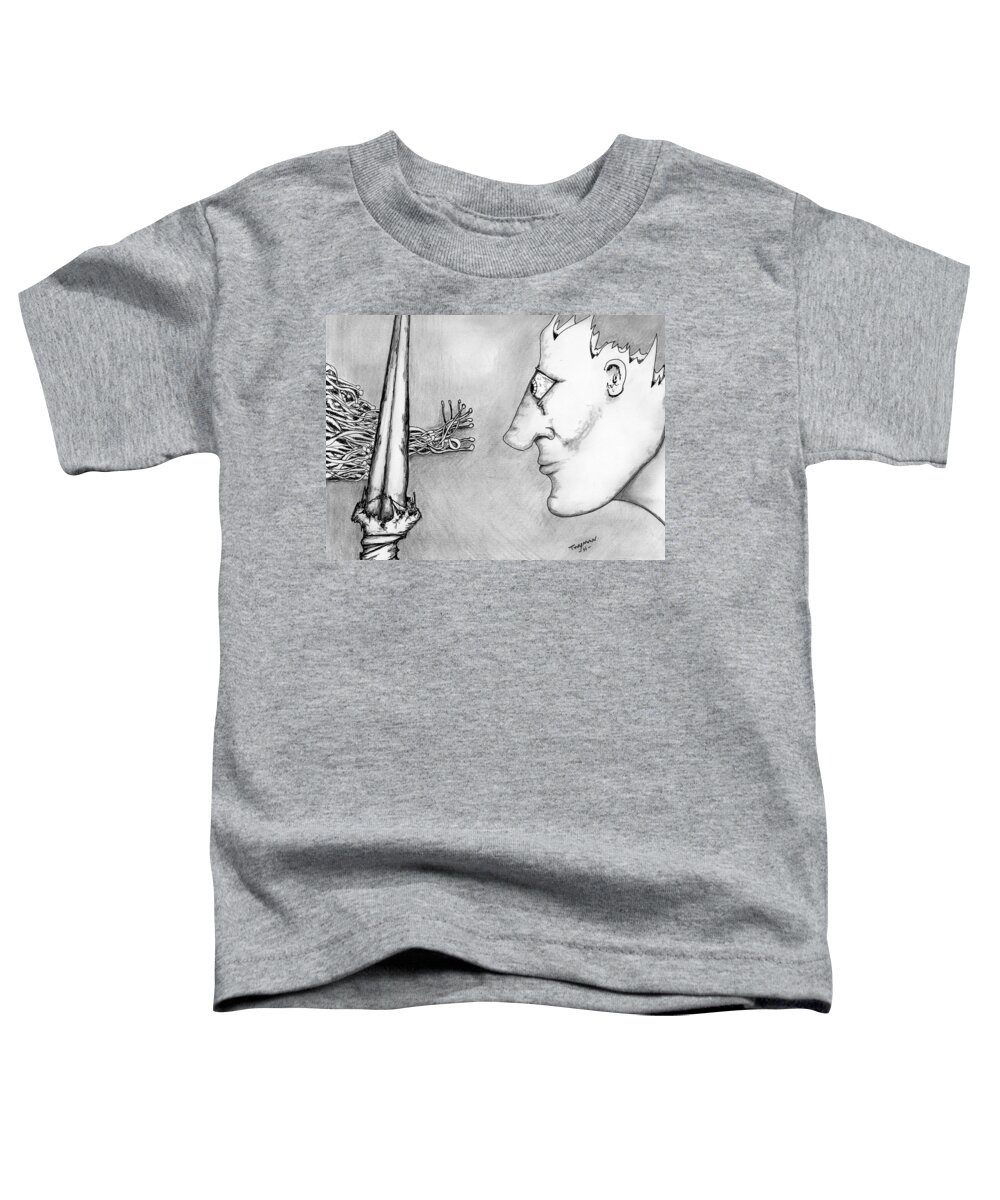 Returning Home Toddler T-Shirt featuring the drawing Returning Home by Dan Twyman