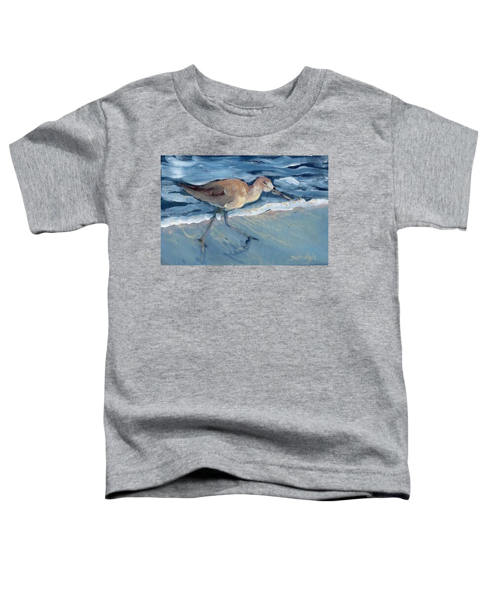 Bird Toddler T-Shirt featuring the painting Sea Bird by Sheila Wedegis