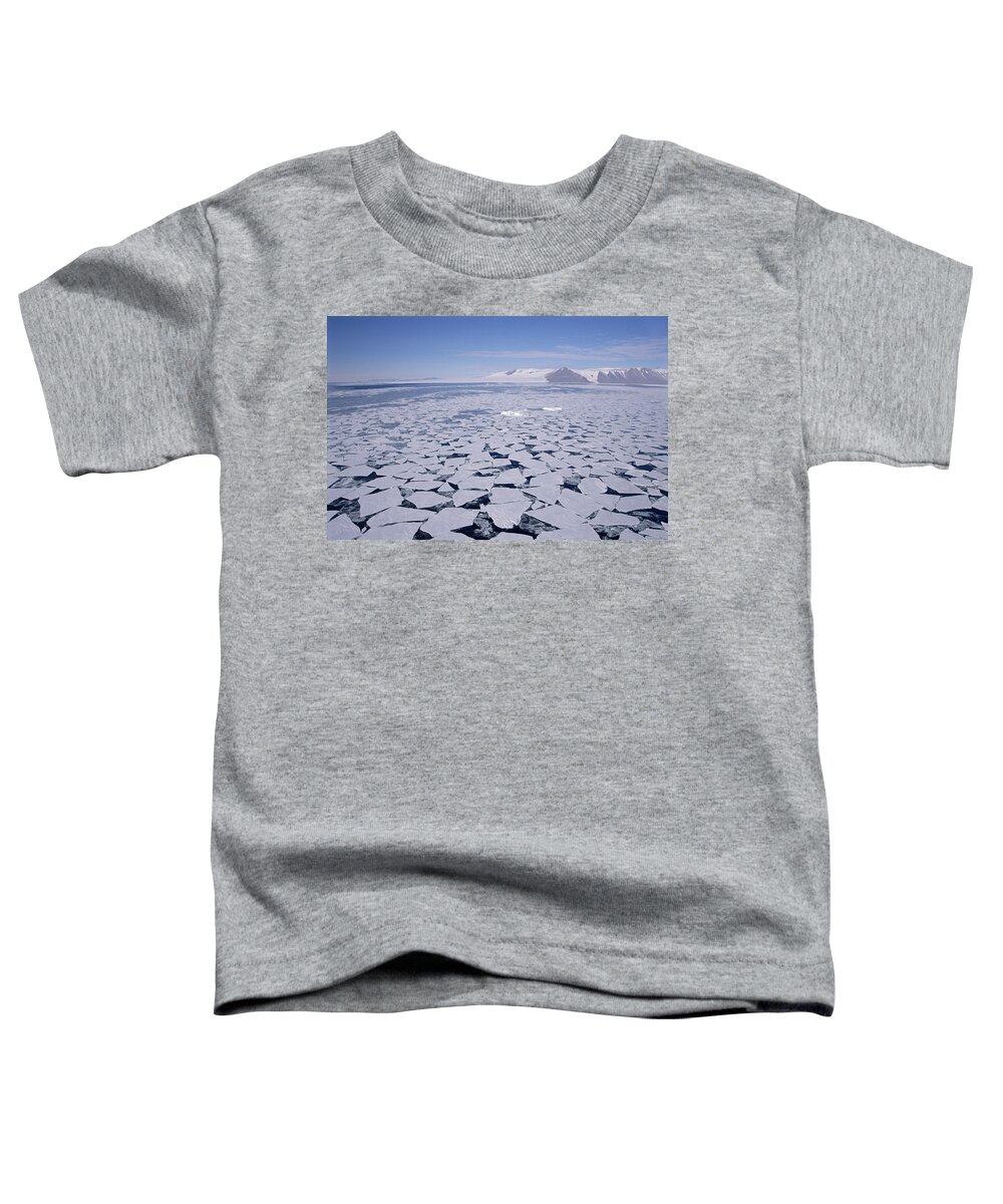 Mp Toddler T-Shirt featuring the photograph Sea Ice Break-up, Aerial View by Tui De Roy