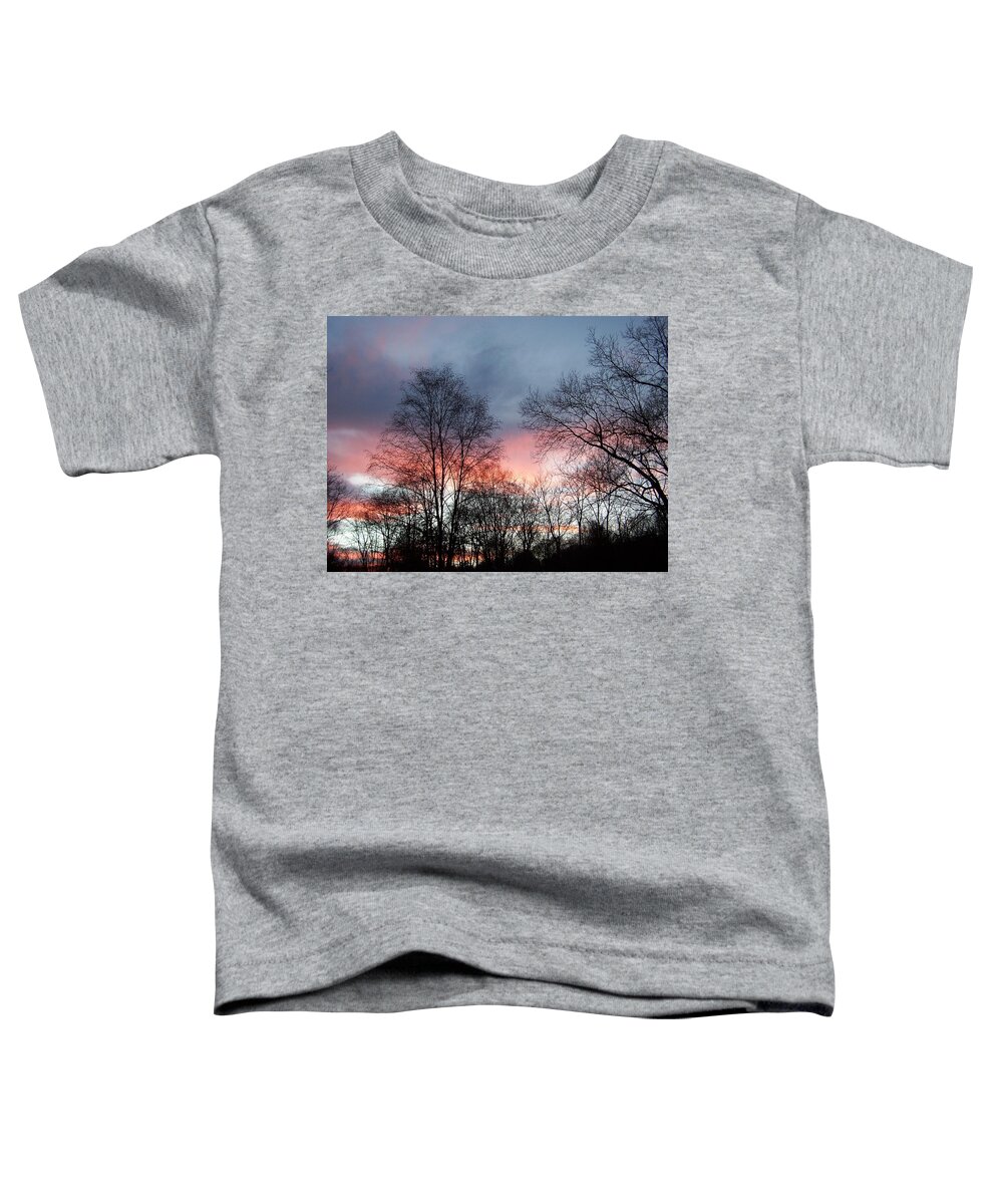 Smokey Toddler T-Shirt featuring the photograph Smokey Fire In The Sky by Kim Galluzzo Wozniak