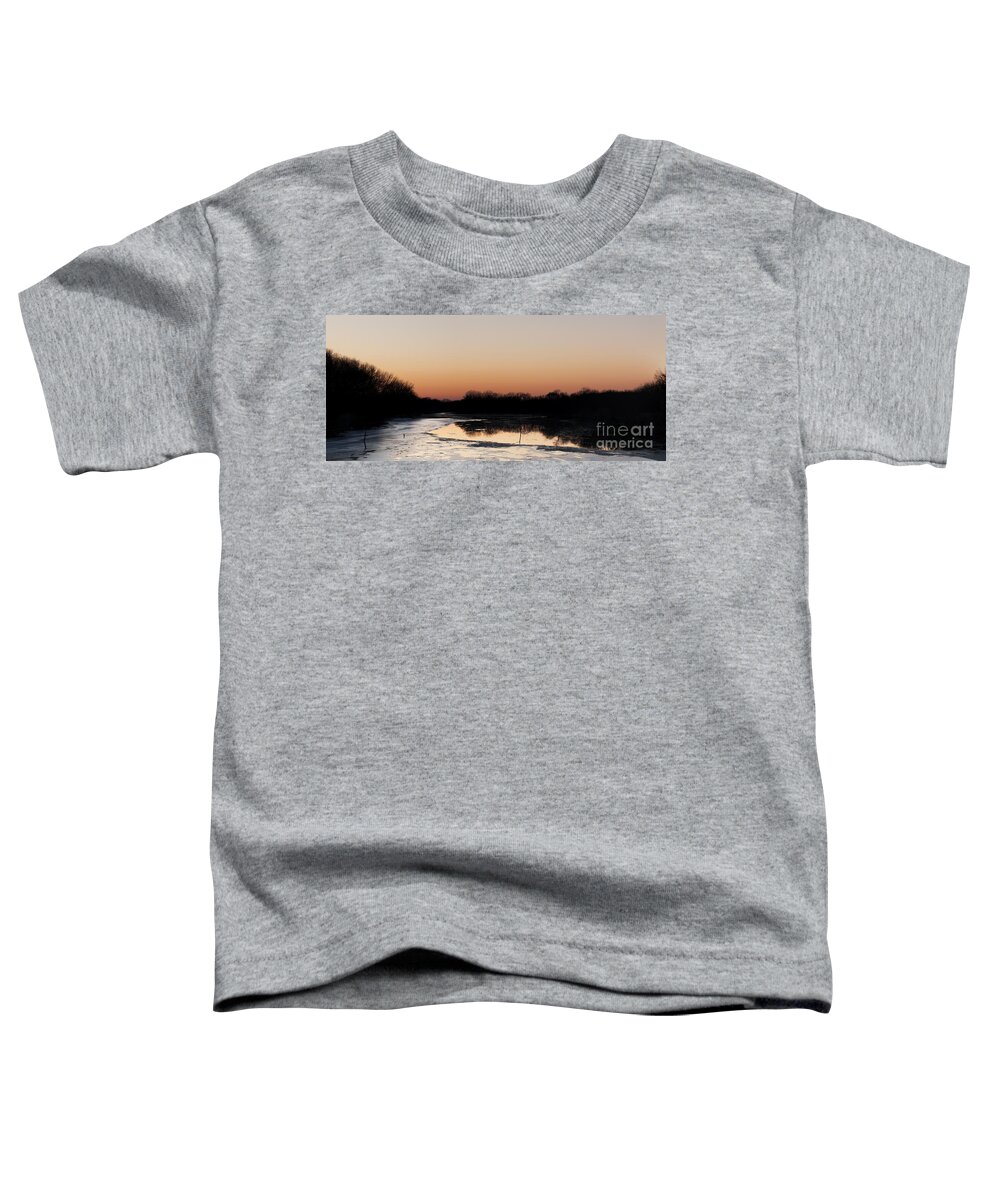 Sunset Toddler T-Shirt featuring the photograph Sunset over the Republican River by Art Whitton