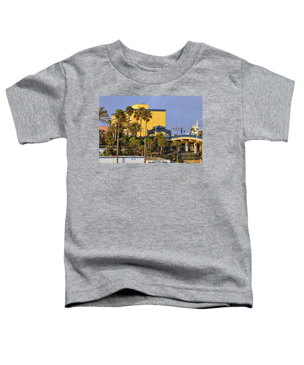 Clay Toddler T-Shirt featuring the photograph The Bridge to Santa Monica Pier by Clayton Bruster