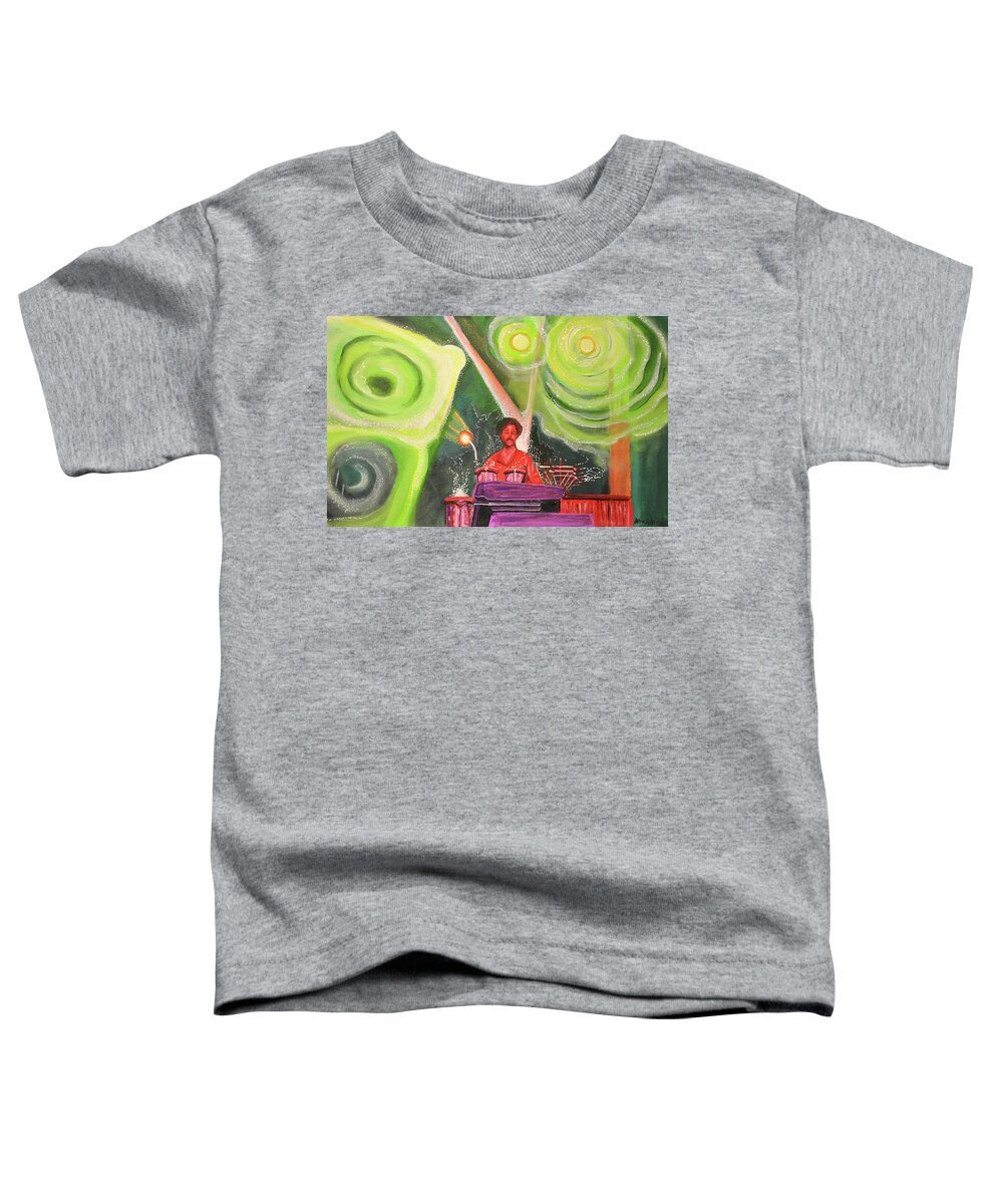 Umphrey's Mcgee Toddler T-Shirt featuring the painting The Percussionist by Patricia Arroyo
