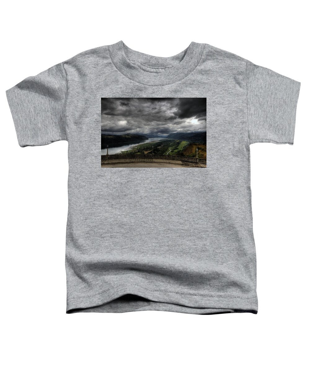 Hdr Toddler T-Shirt featuring the photograph Vista House View by Brad Granger