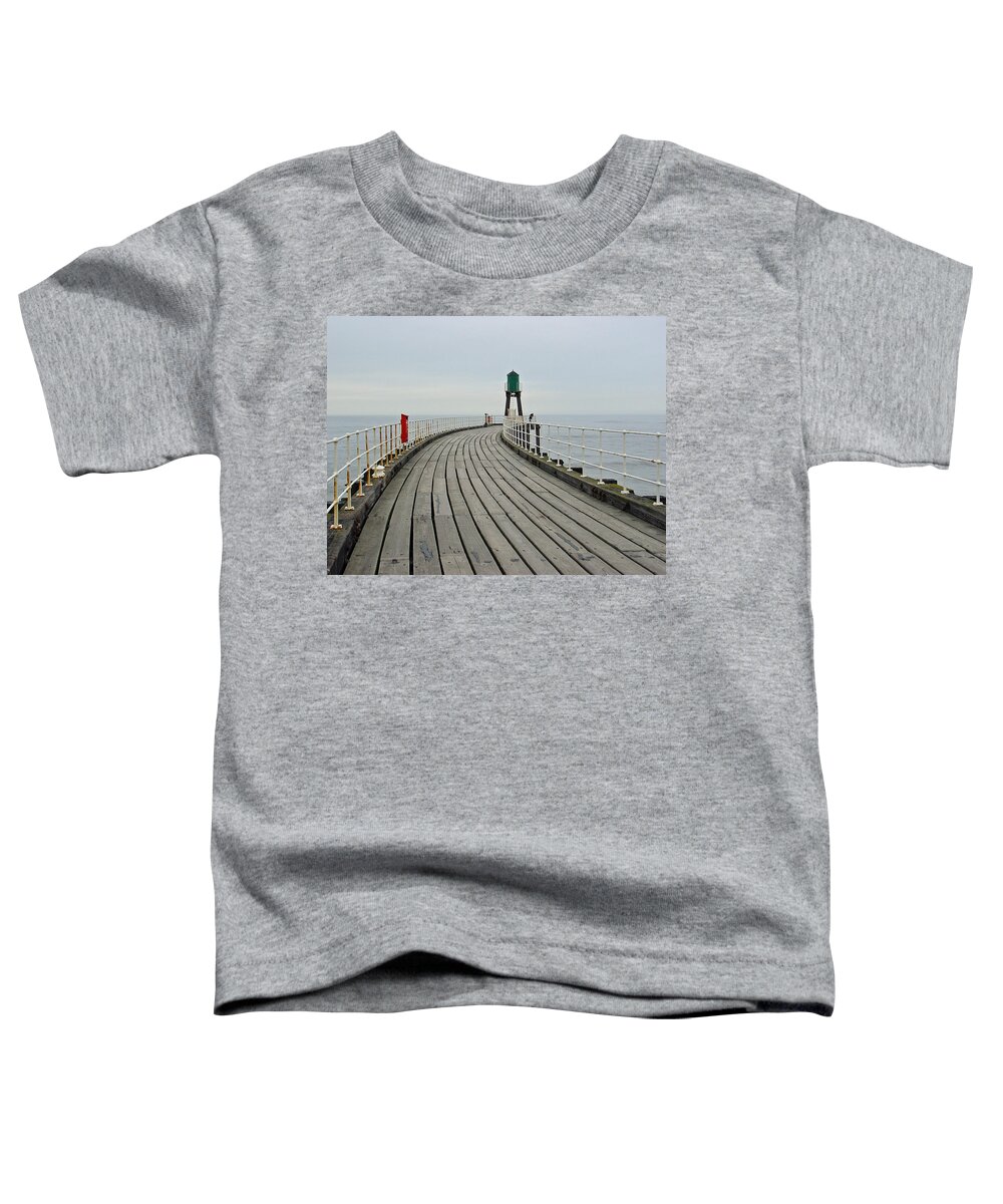 Ladder Toddler T-Shirt featuring the photograph West Pier and Beacon by Rod Johnson