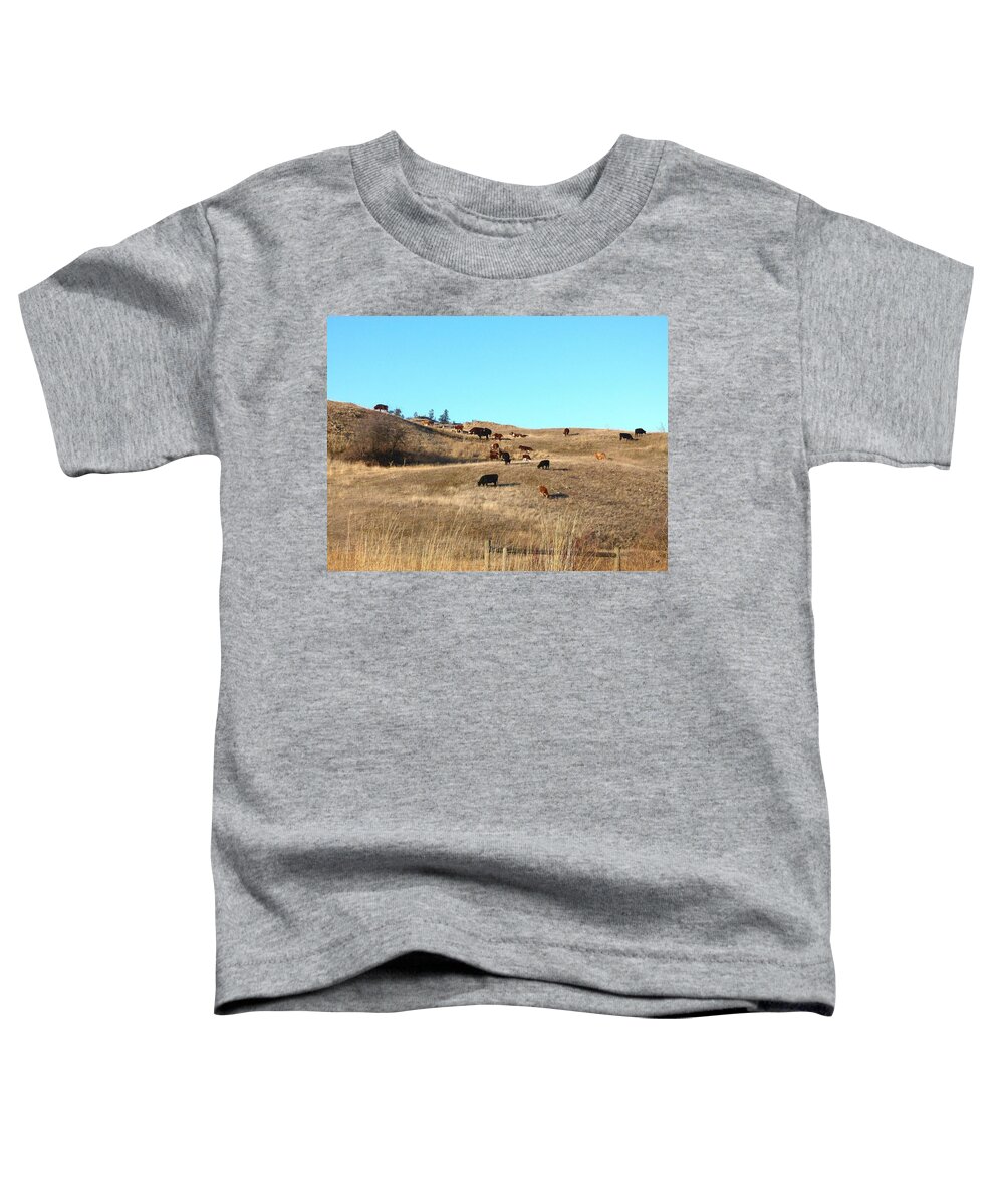 Winter Toddler T-Shirt featuring the photograph Winter Grazing by Will Borden
