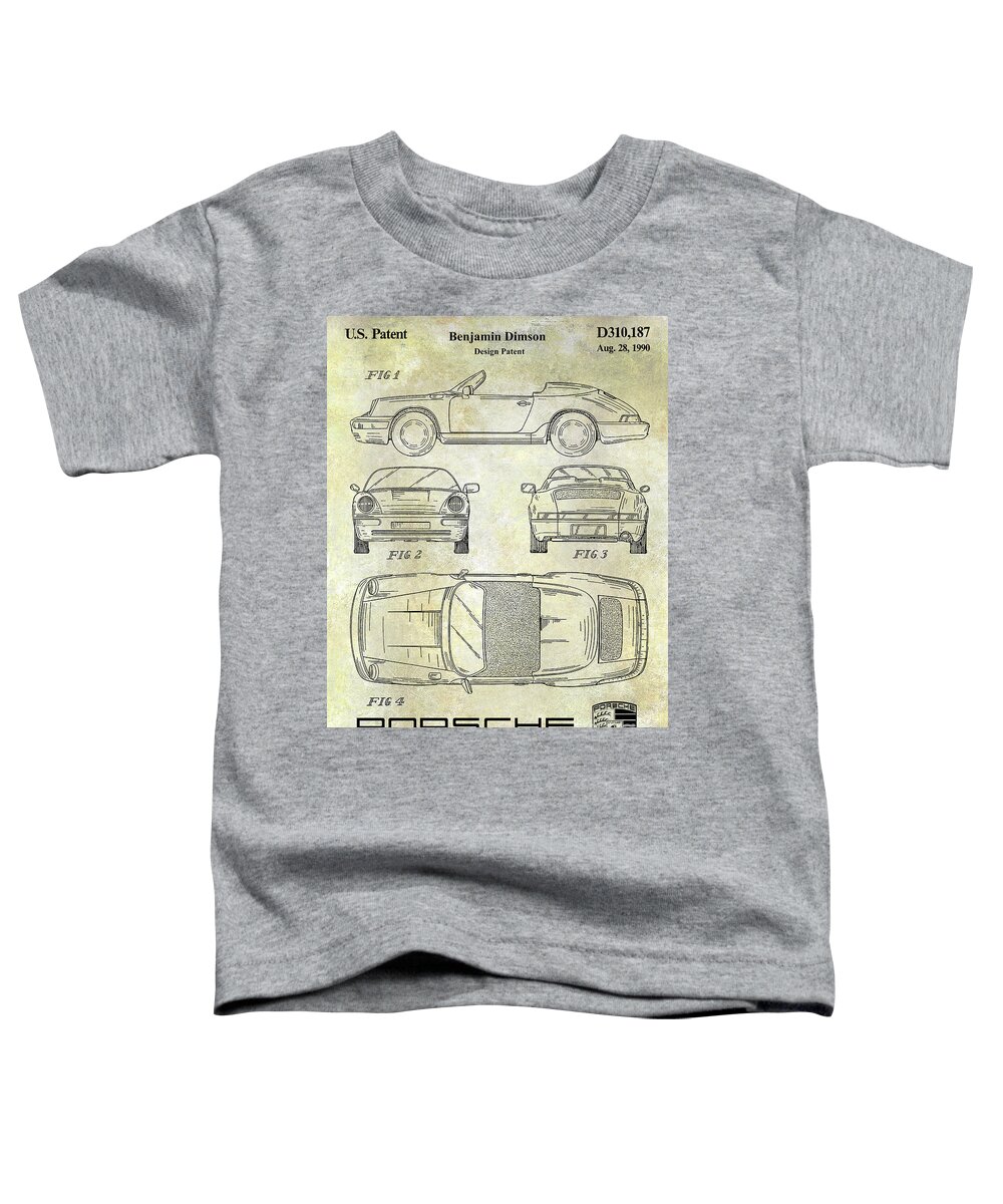 Porsche Patent Toddler T-Shirt featuring the photograph 1990 Porsche 911 Patent by Jon Neidert