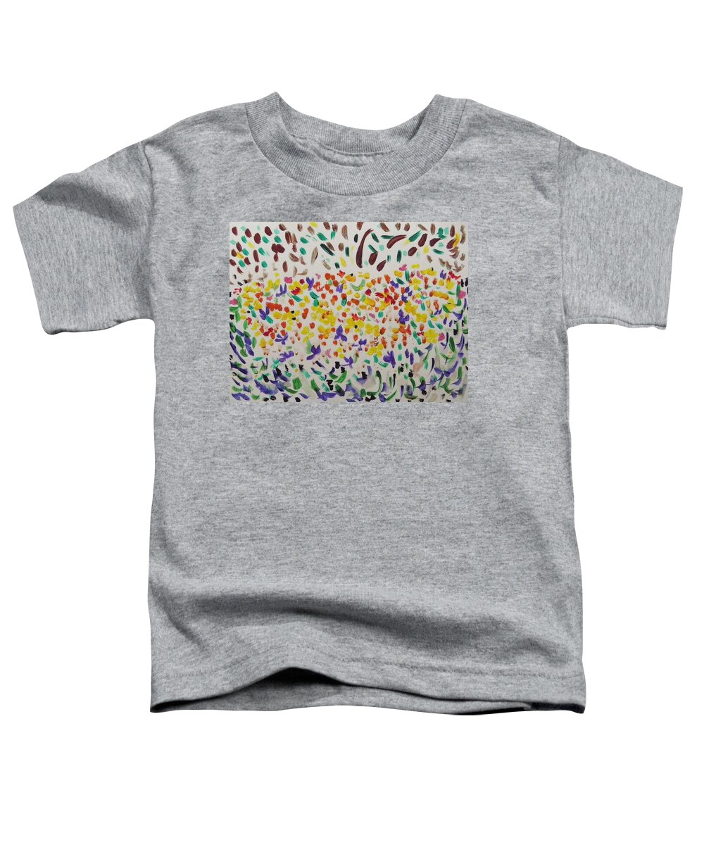 Flowers Toddler T-Shirt featuring the painting Almost Hidden Wildflowers #1 by Mary Carol Williams