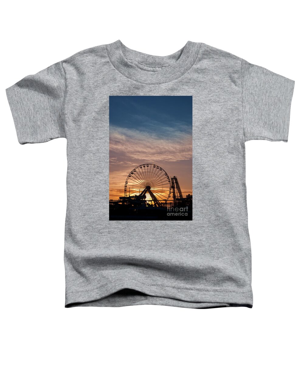 Amusement Park Toddler T-Shirt featuring the photograph Amusement Park Sunset #1 by Anthony Totah