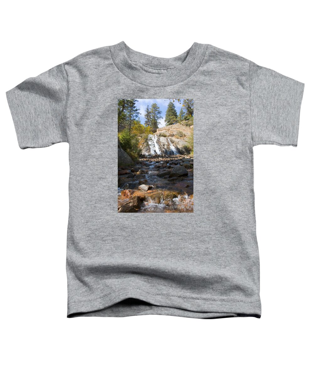 Helen Hunt Falls Toddler T-Shirt featuring the photograph Autumn at Helen Hunt Falls Colorado #1 by Steven Krull