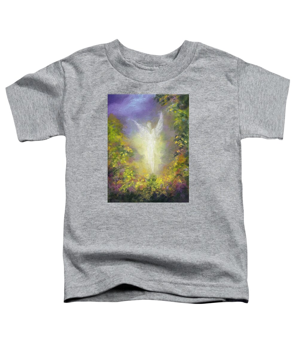 Angel Toddler T-Shirt featuring the painting Blessing Angel #1 by Marina Petro