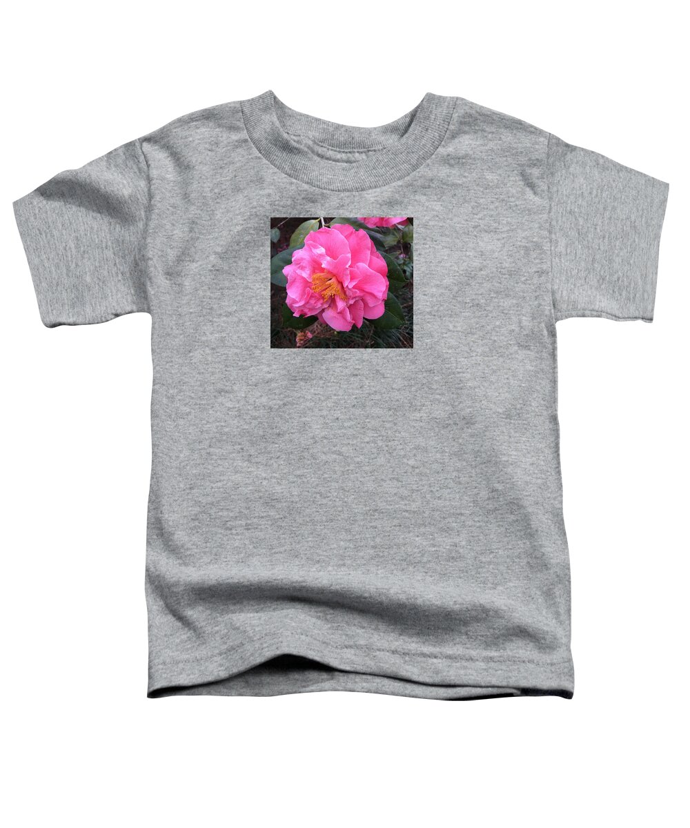 Camellia Toddler T-Shirt featuring the photograph Camellia #1 by Lessandra Grimley