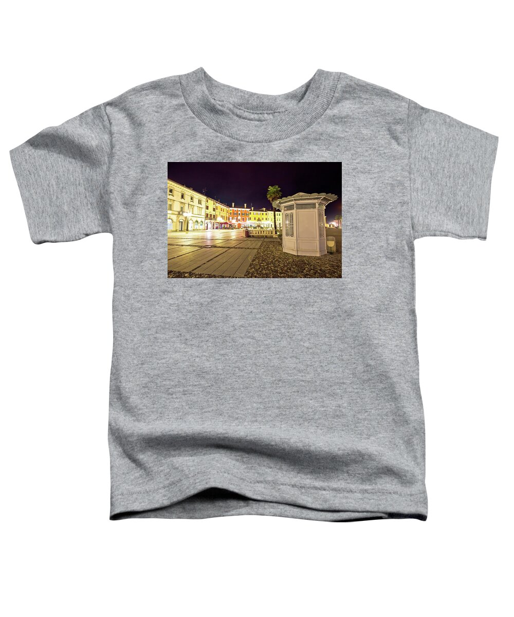 Palmanova Toddler T-Shirt featuring the photograph Central square colorful architecture in Italian town of Palmanov #1 by Brch Photography