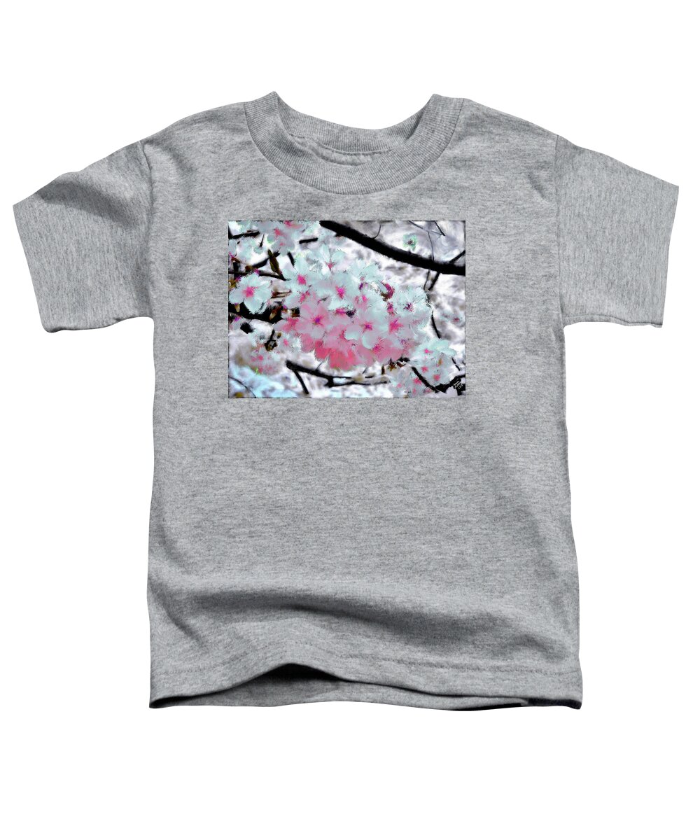 Bruce Toddler T-Shirt featuring the painting Colorful Cherry Blossoms #4 by Bruce Nutting