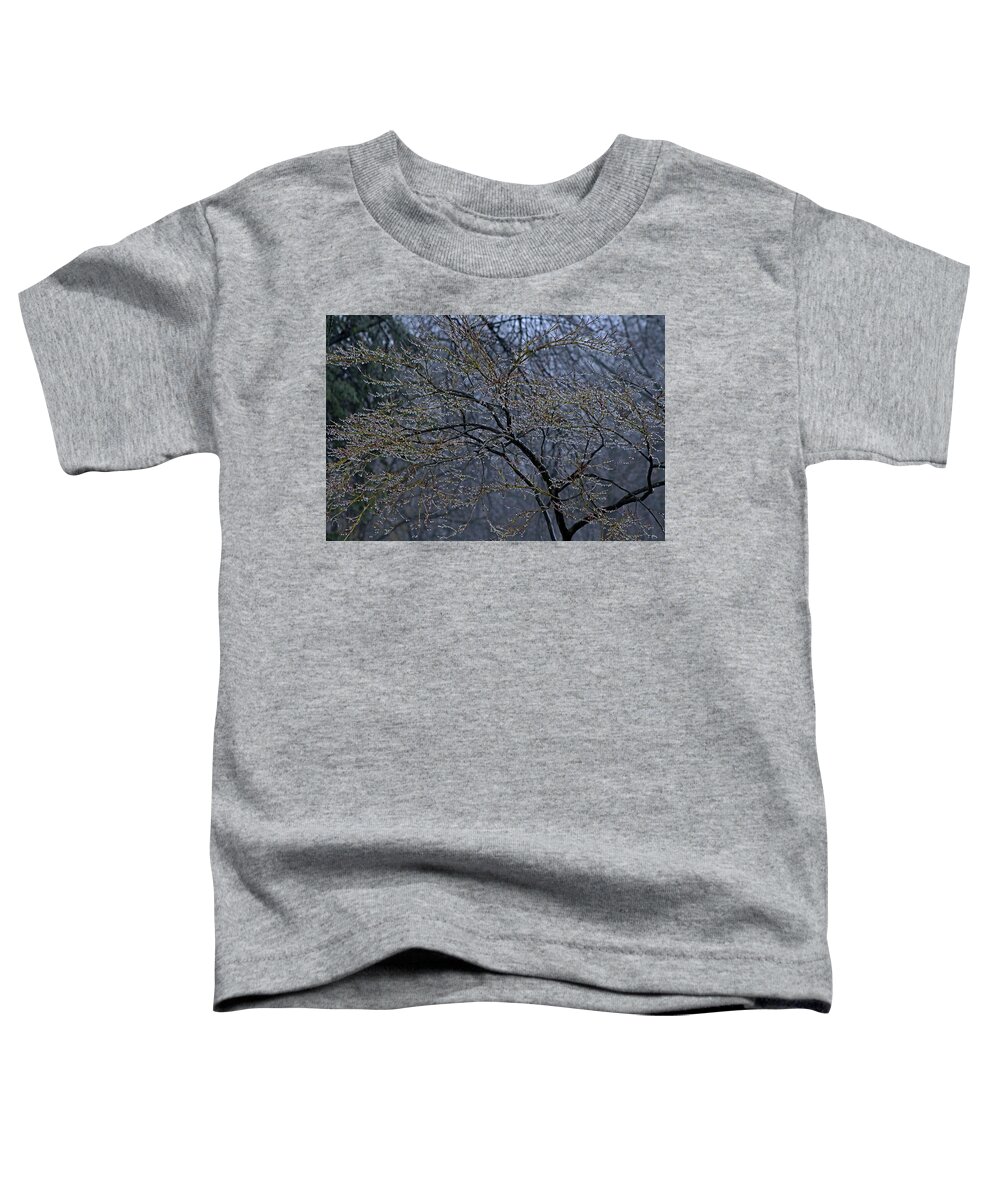 Tree Toddler T-Shirt featuring the photograph Dancing Drops #1 by Michiale Schneider