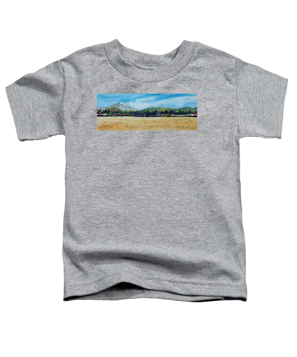 Landscape Toddler T-Shirt featuring the painting Deschutes River View #1 by Terry Holliday