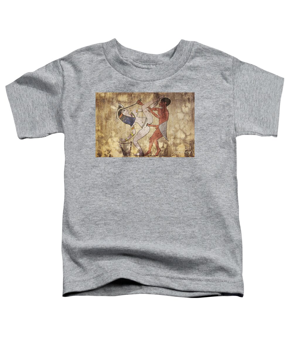 Erotic Toddler T-Shirt featuring the mixed media Erotic Drawing Looks Like Fresco #1 by Michal Boubin