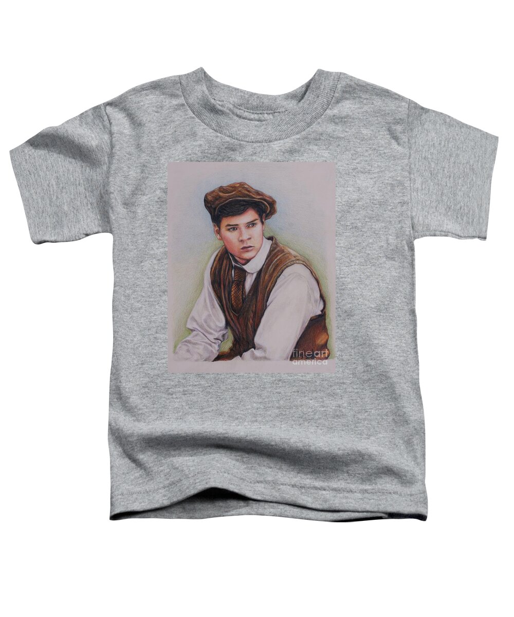 Anne Of Green Gables Toddler T-Shirt featuring the drawing Gilbert Blythe / Jonathan Crombie #1 by Christine Jepsen
