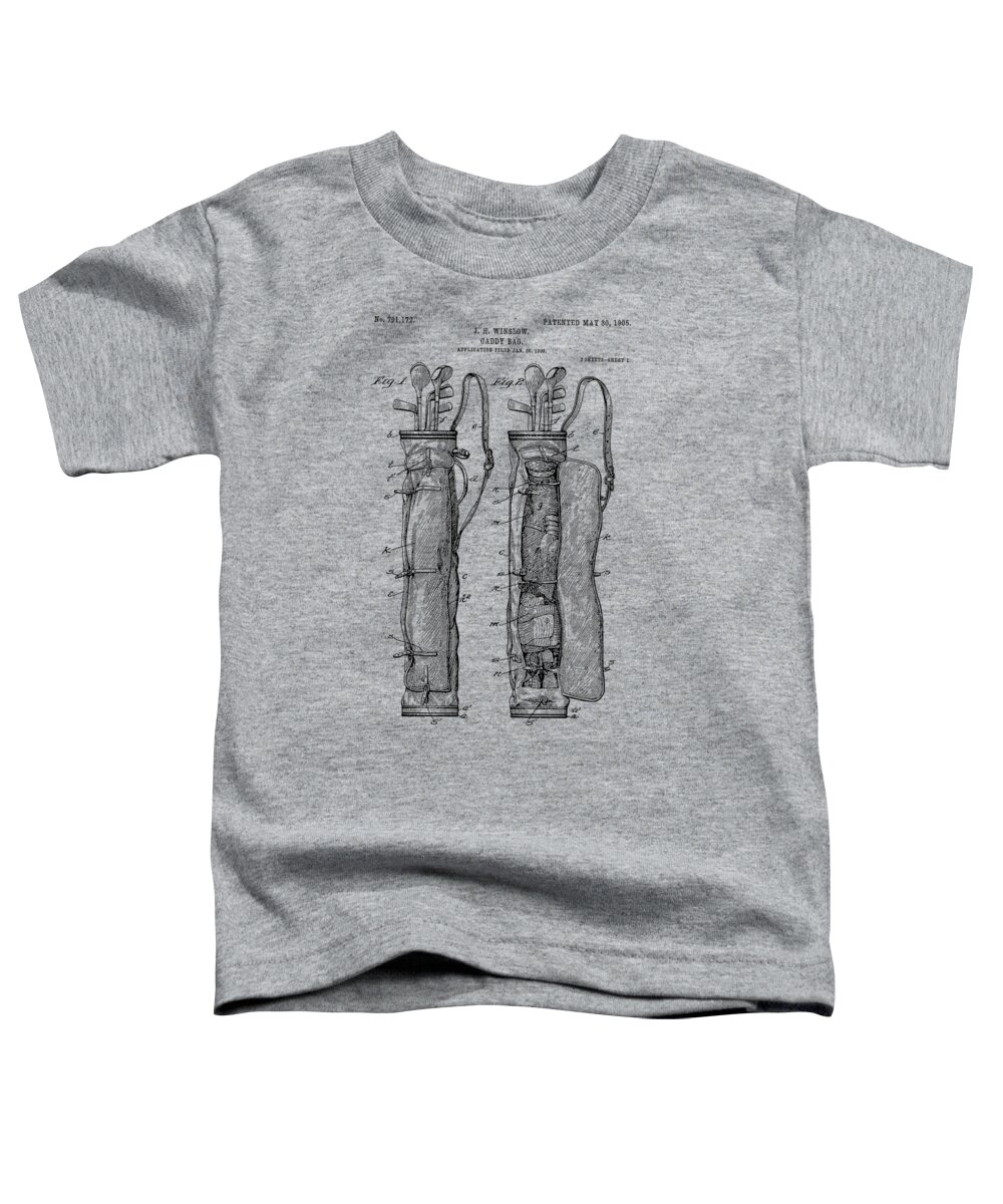 Golf Toddler T-Shirt featuring the photograph Golf Bag Patent 1905 #2 by Chris Smith