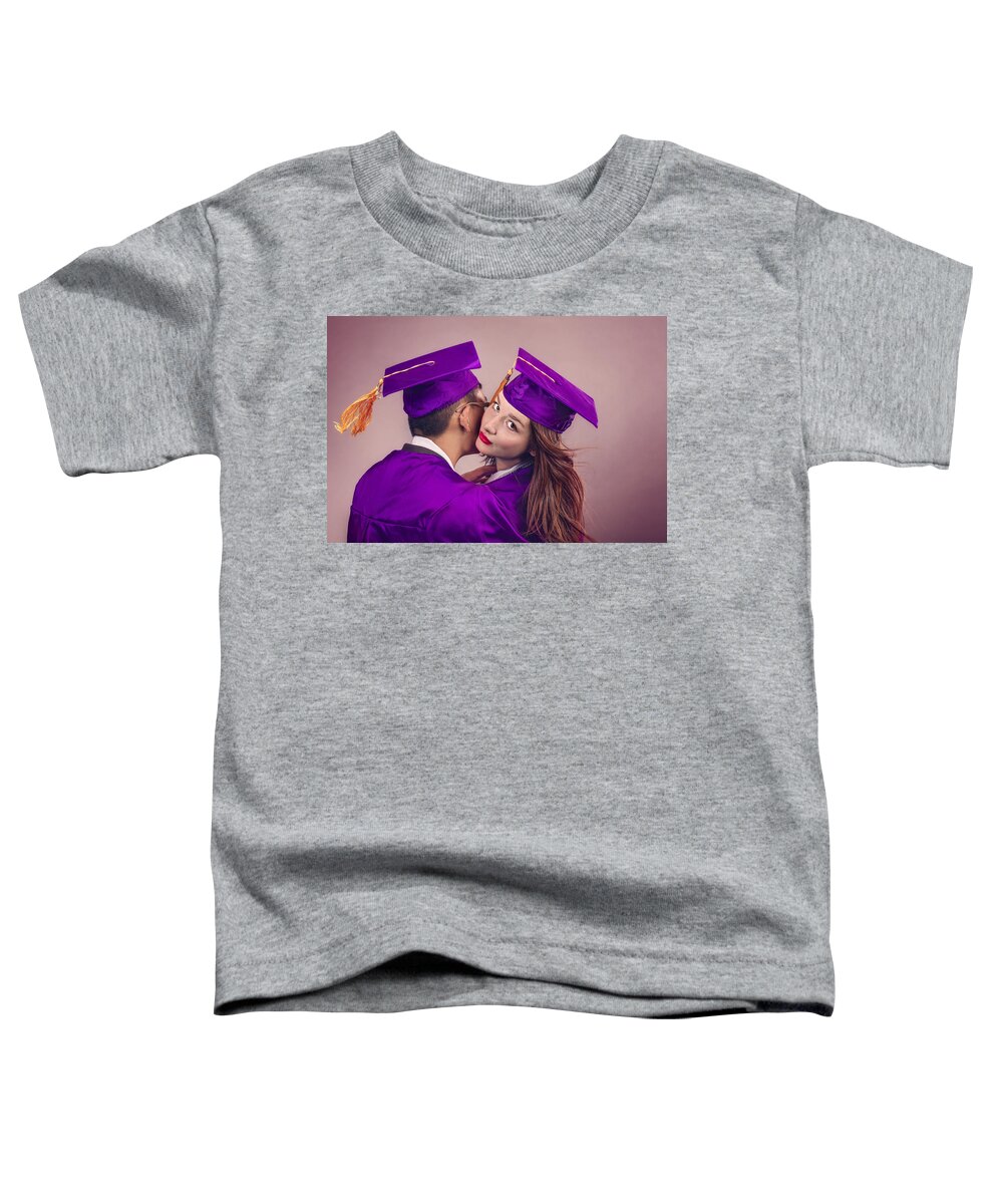 People Toddler T-Shirt featuring the photograph Graduation Couple #1 by Peter Lakomy