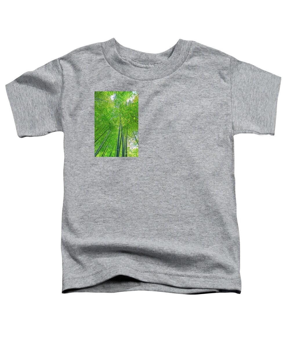 Bamboo Background Toddler T-Shirt featuring the photograph Green bamboo background #1 by Benny Marty