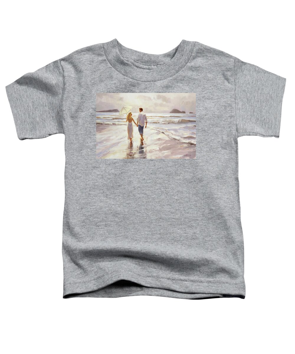 Romantic Toddler T-Shirt featuring the painting Hand in Hand by Steve Henderson