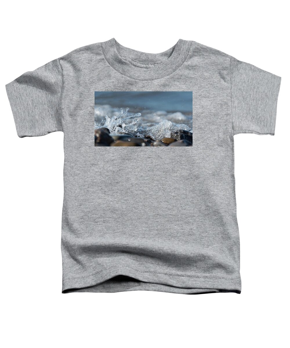 Lake Erie Toddler T-Shirt featuring the photograph Lake Erie Waves #1 by Dave Niedbala