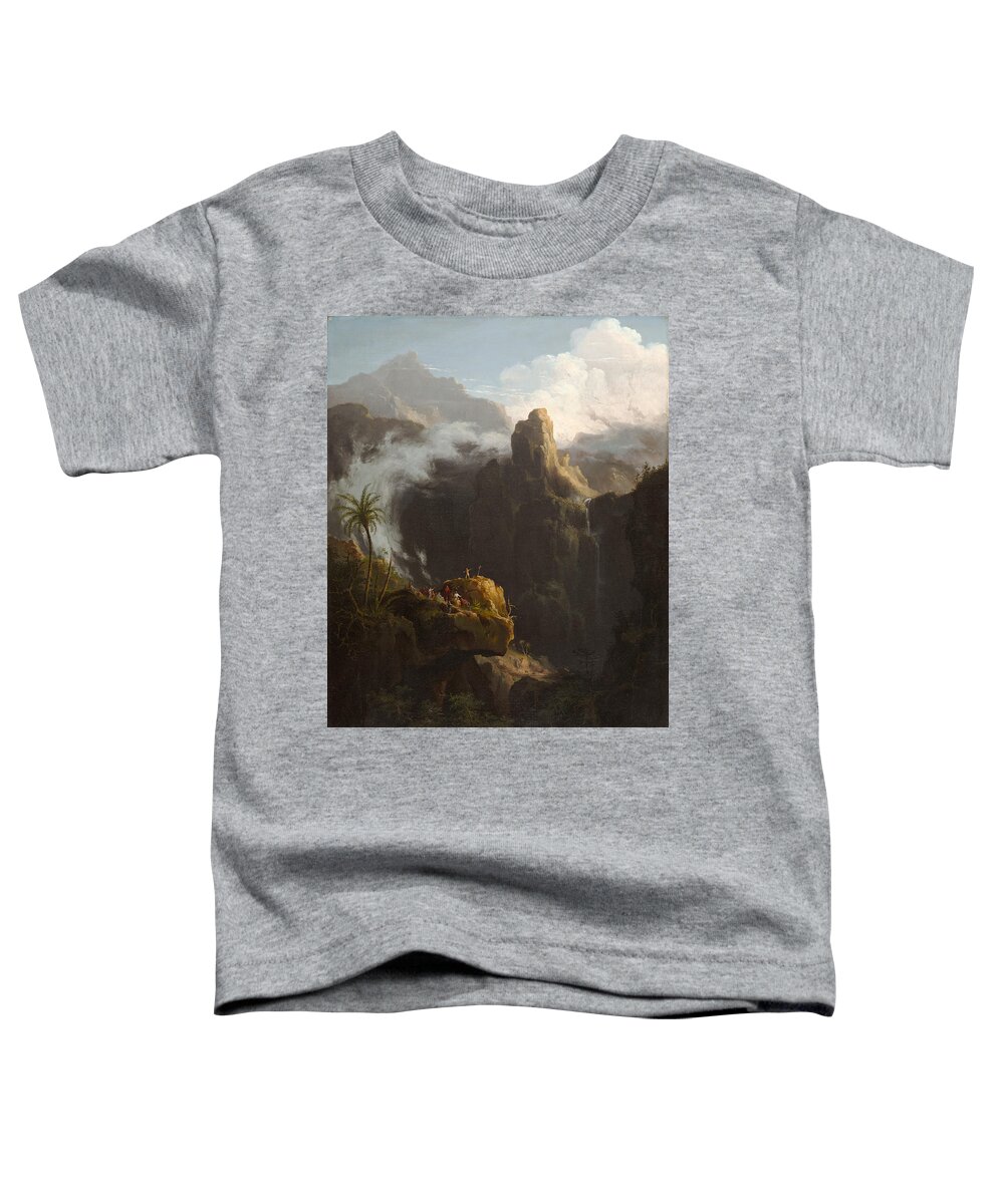 Thomas Cole Toddler T-Shirt featuring the painting Landscape #1 by MotionAge Designs
