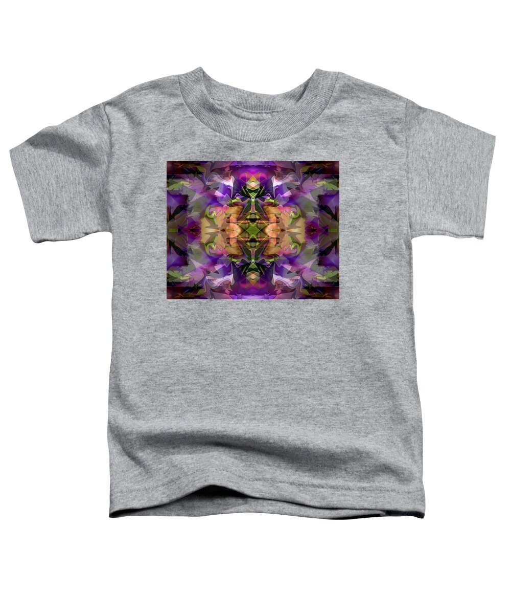 Abstract Toddler T-Shirt featuring the mixed media Mind Portal by Lynda Lehmann