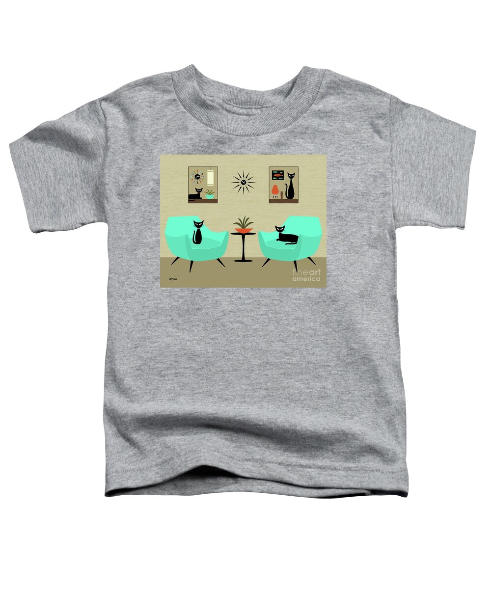  Toddler T-Shirt featuring the digital art Mini Tabletop Cats #1 by Donna Mibus