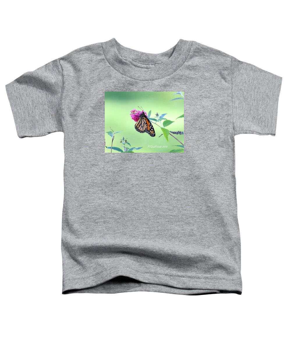 Monarch Butterfly On Butterfly Bush Toddler T-Shirt featuring the photograph Monarch Butterfly #1 by PJQandFriends Photography