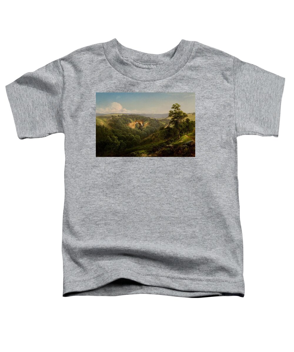 Natural Bridge Toddler T-Shirt featuring the painting Natural Bridge #1 by MotionAge Designs