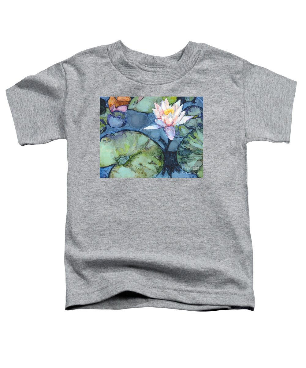 Ponds Toddler T-Shirt featuring the painting Pond Lily by Vicki Baun Barry
