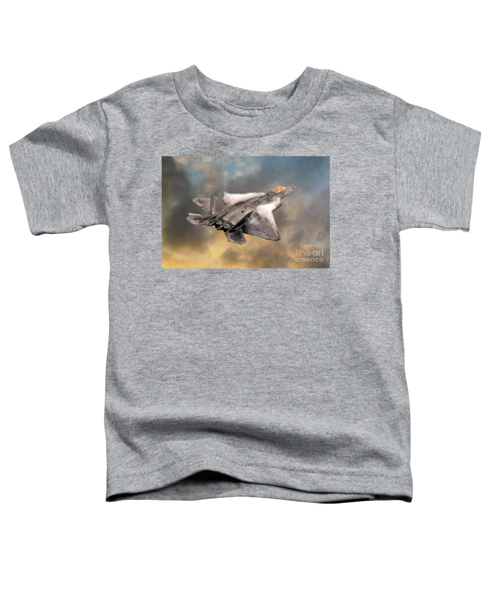 F22 Toddler T-Shirt featuring the digital art Raptor #1 by Airpower Art